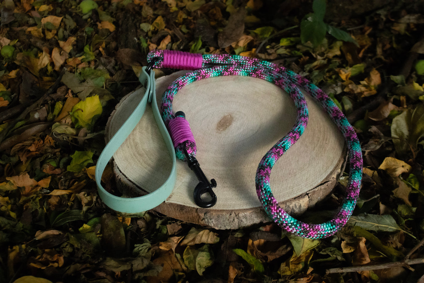 Sage Green & Purple Aztec Dog Lead