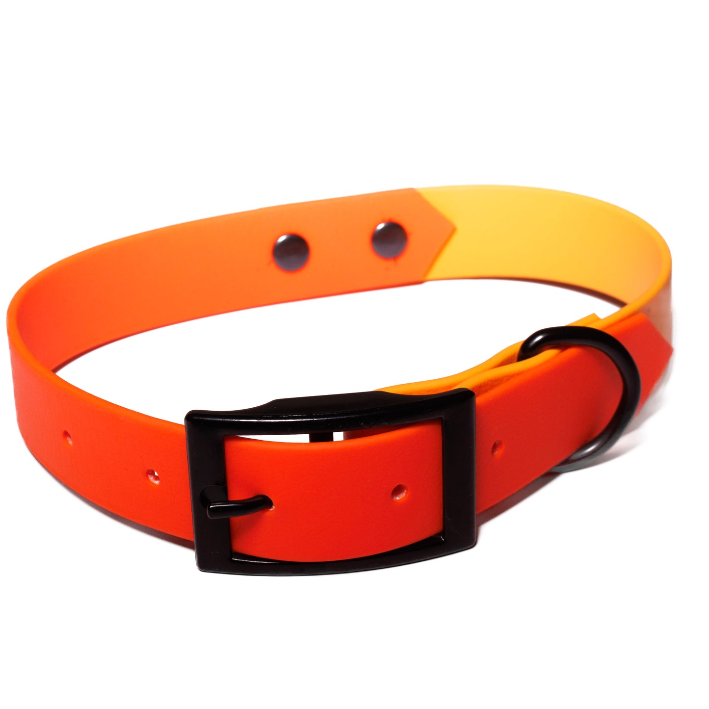 Orange & Pale Orange | Waterproof Biothane Dog Collar – Handmade in the UK