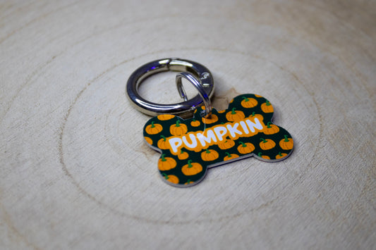 Pumpkin Dog Tag | Personalised Custom Dog Tag