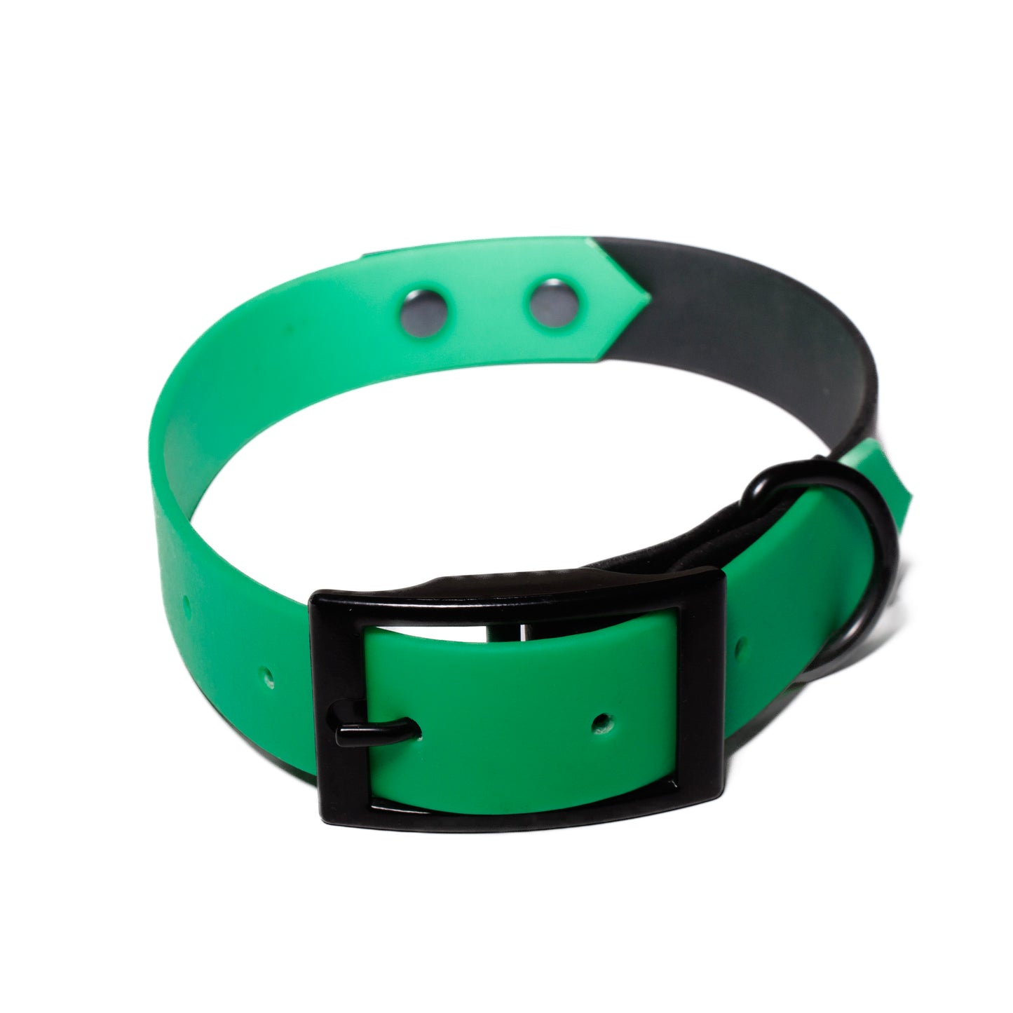 Neon Green & Black | Waterproof Biothane Dog Collar – Handmade in the UK