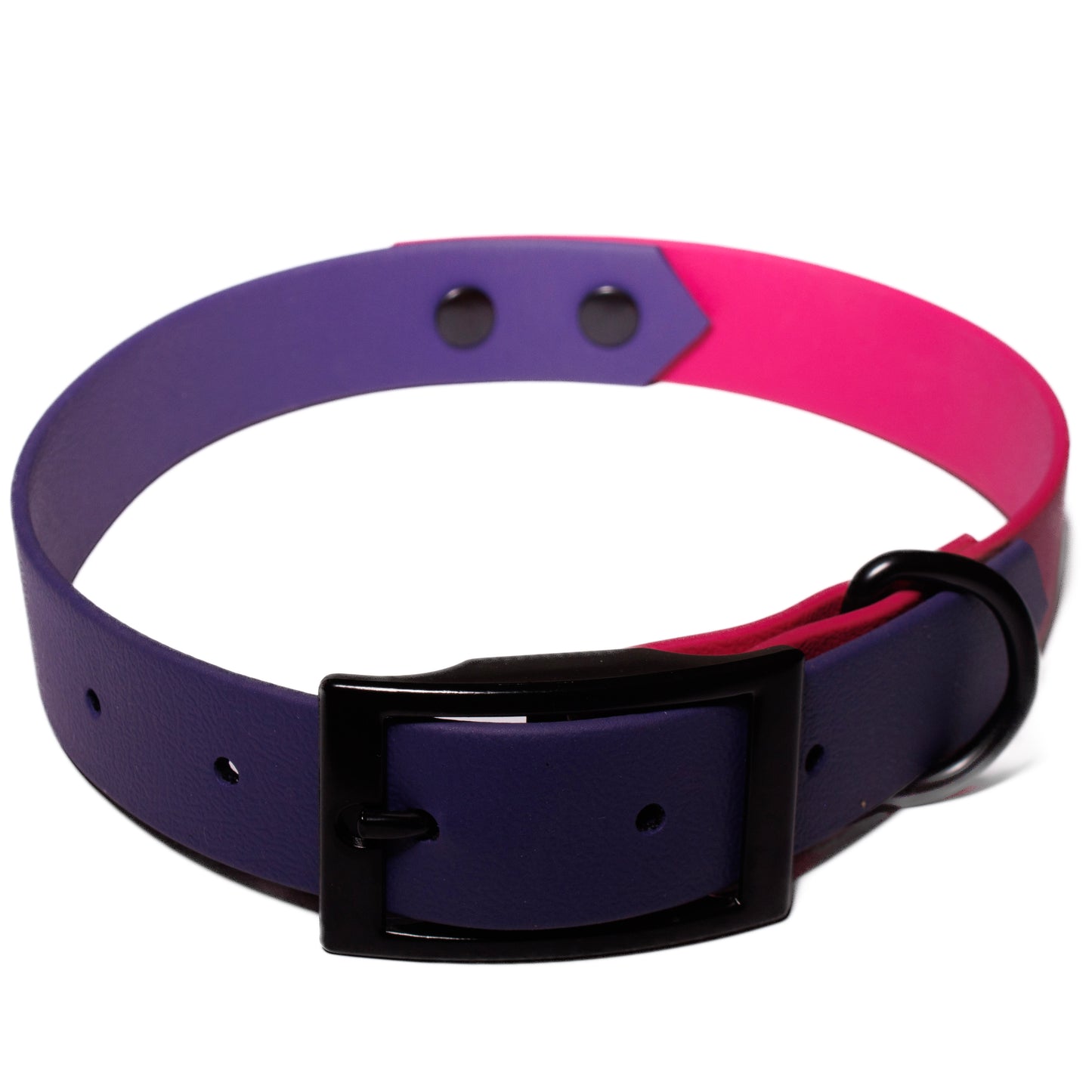 Purple & Magenta | Waterproof Biothane Dog Collar – Handmade in the UK