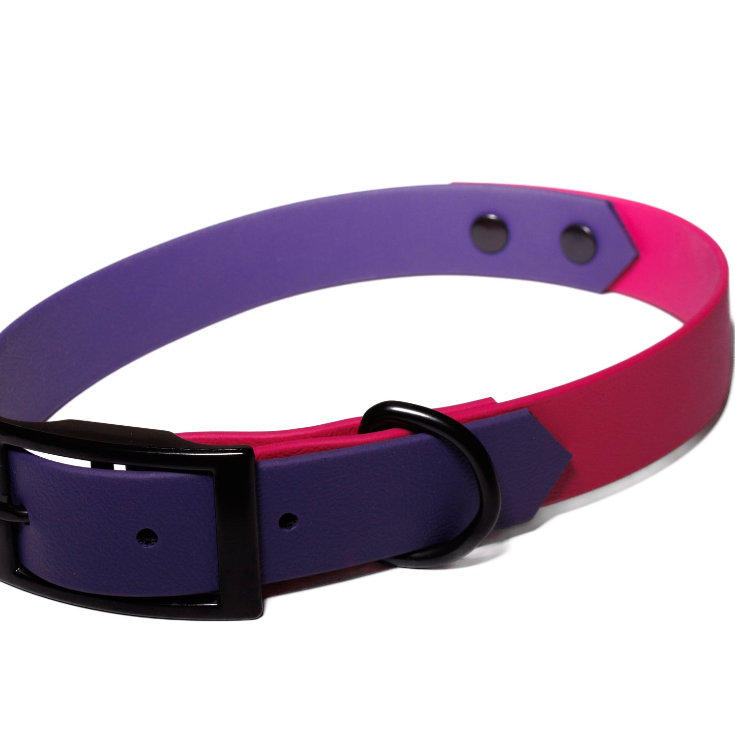 Purple & Magenta | Waterproof Biothane Dog Collar – Handmade in the UK