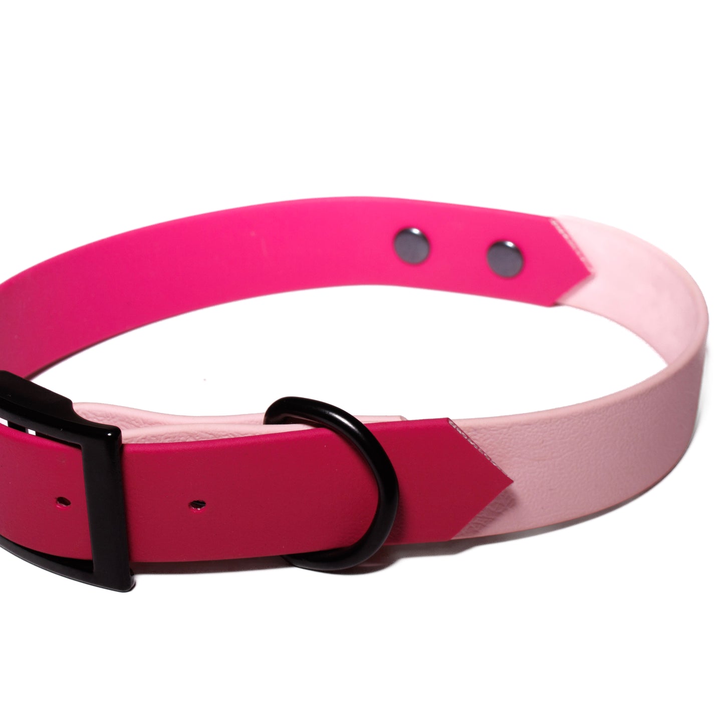 Magenta & Baby Pink| Waterproof Biothane Dog Collar – Handmade in the UK