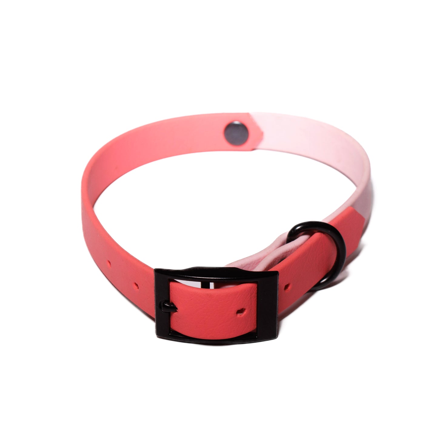 Coral & Baby Pink | Waterproof Biothane Dog Collar – Handmade in the UK