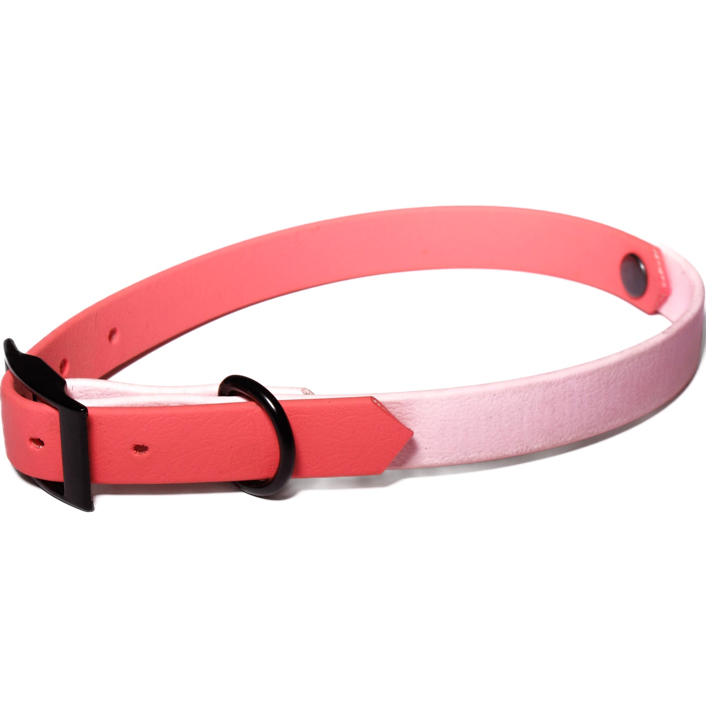 Coral & Baby Pink | Waterproof Biothane Dog Collar – Handmade in the UK
