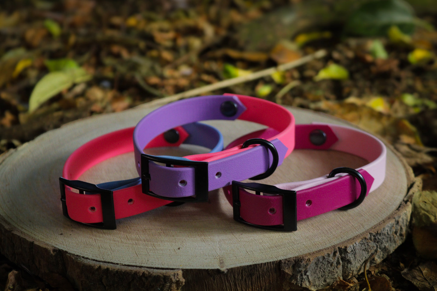 Magenta & Baby Pink Biothane Dog Collar | Waterproof & Durable