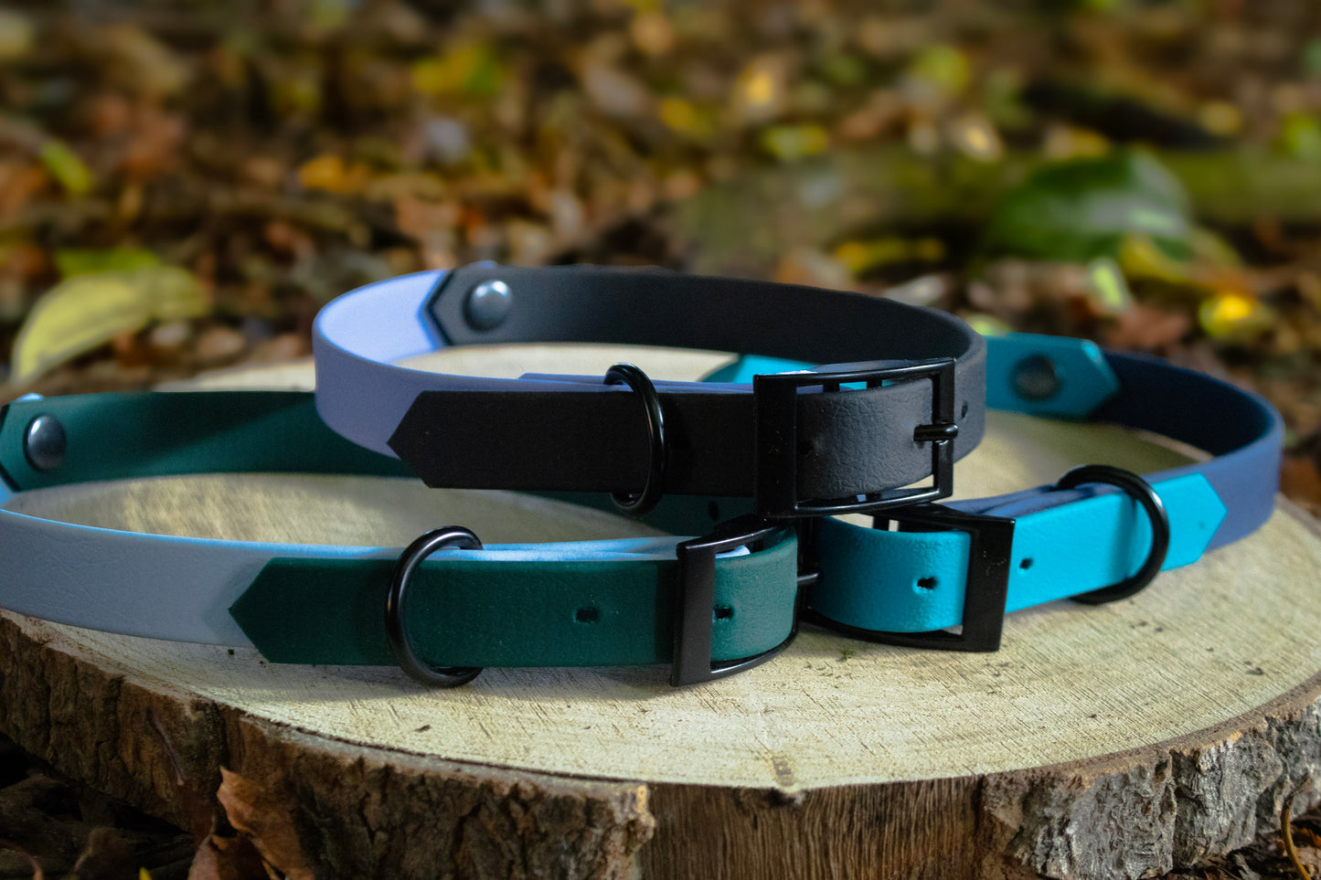 Blue & Navy Blue Biothane Dog Collar | Waterproof & Durable