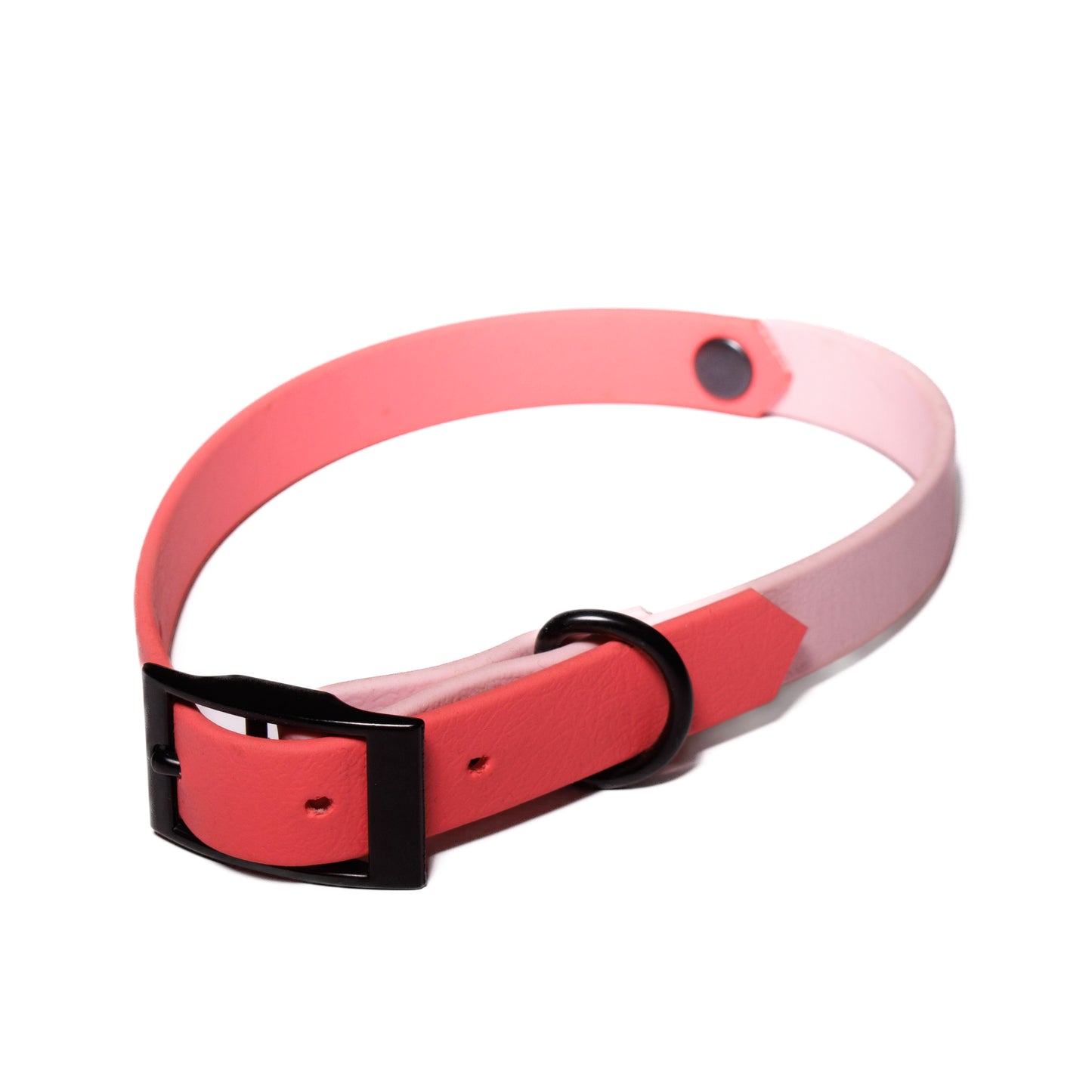 Coral & Baby Pink | Waterproof Biothane Dog Collar – Handmade in the UK