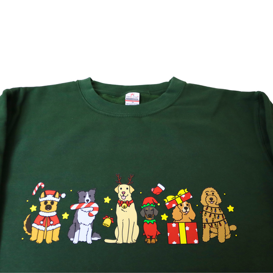 Forest Green Christmas Dog Jumper