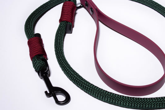 Wine & Pine | PPM Rope Dog Lead with Biothane Handle