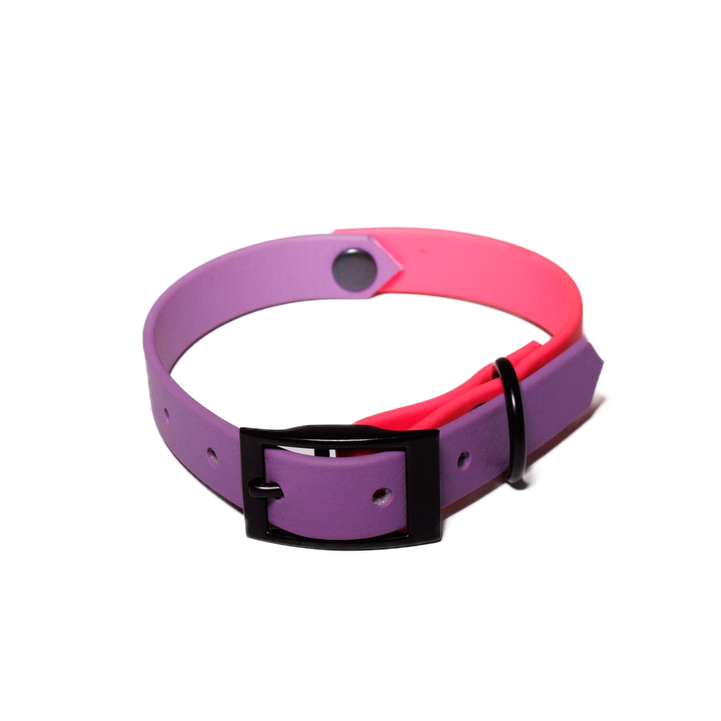 Purple & Neon Pink  | Waterproof Biothane Dog Collar – Handmade in the UK
