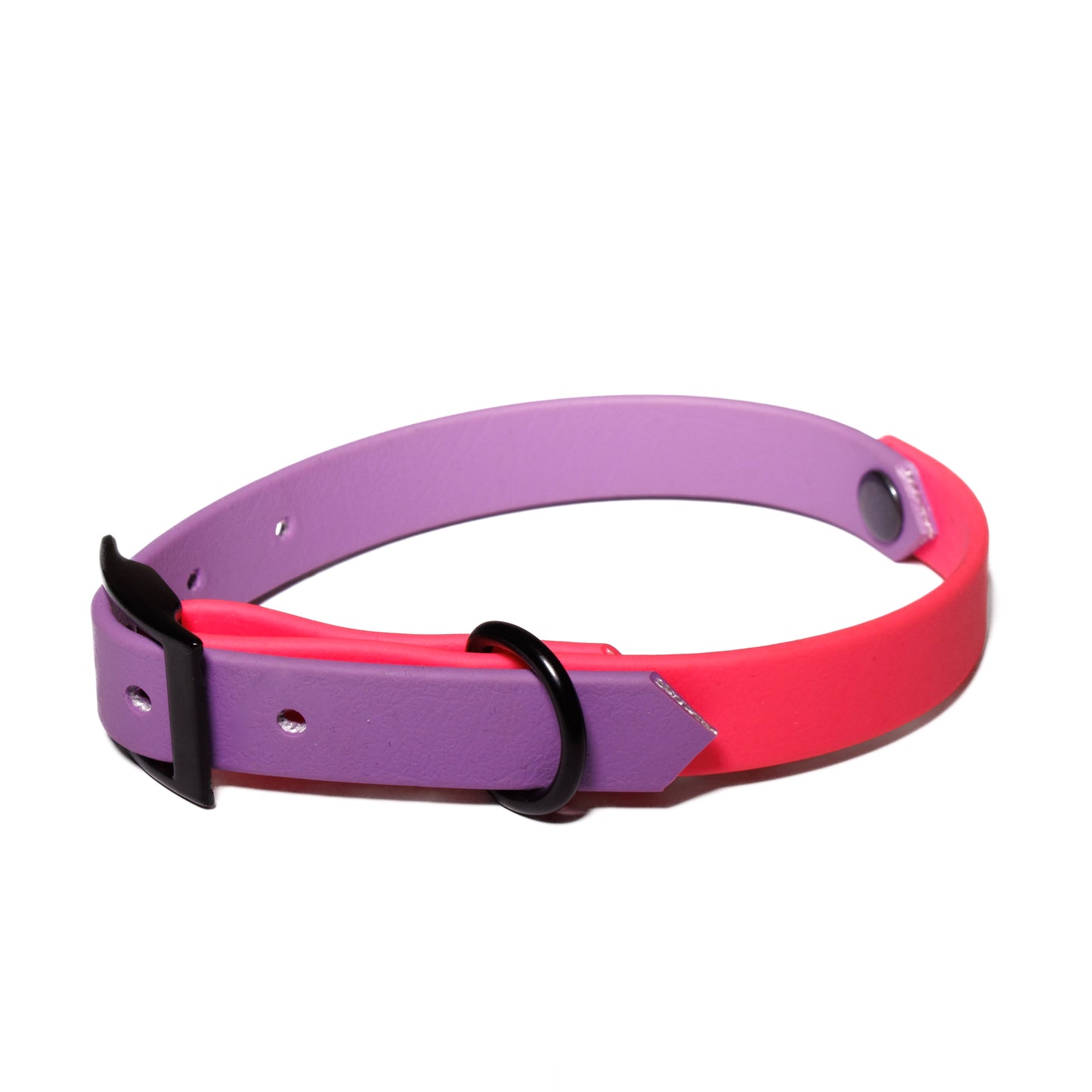 Purple & Neon Pink  | Waterproof Biothane Dog Collar – Handmade in the UK