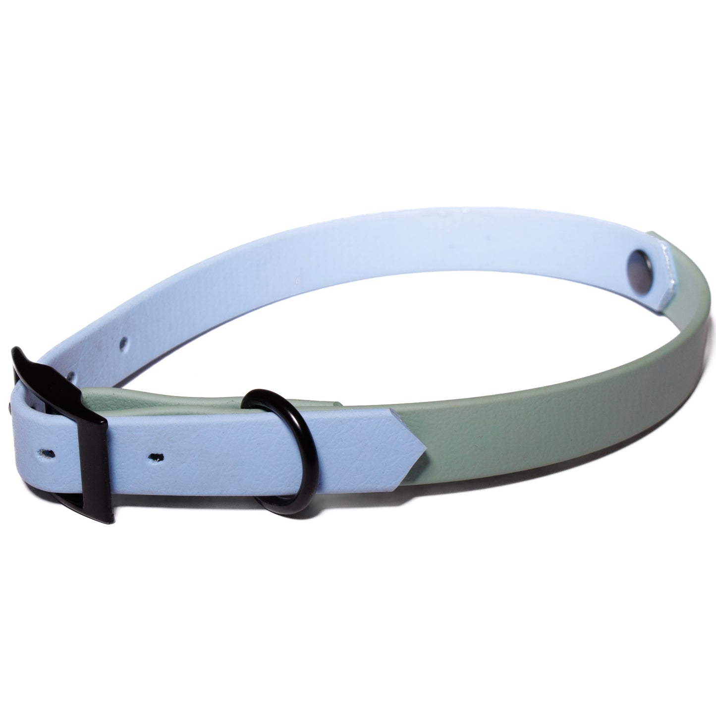 Polar Blue & Sage Green Biothane Dog Collar | Waterproof & Durable