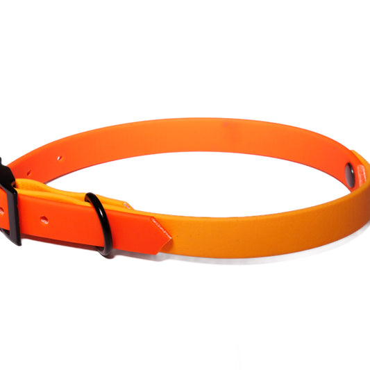 Fox Orange & Orange | Waterproof Biothane Dog Collar – Handmade in the UK