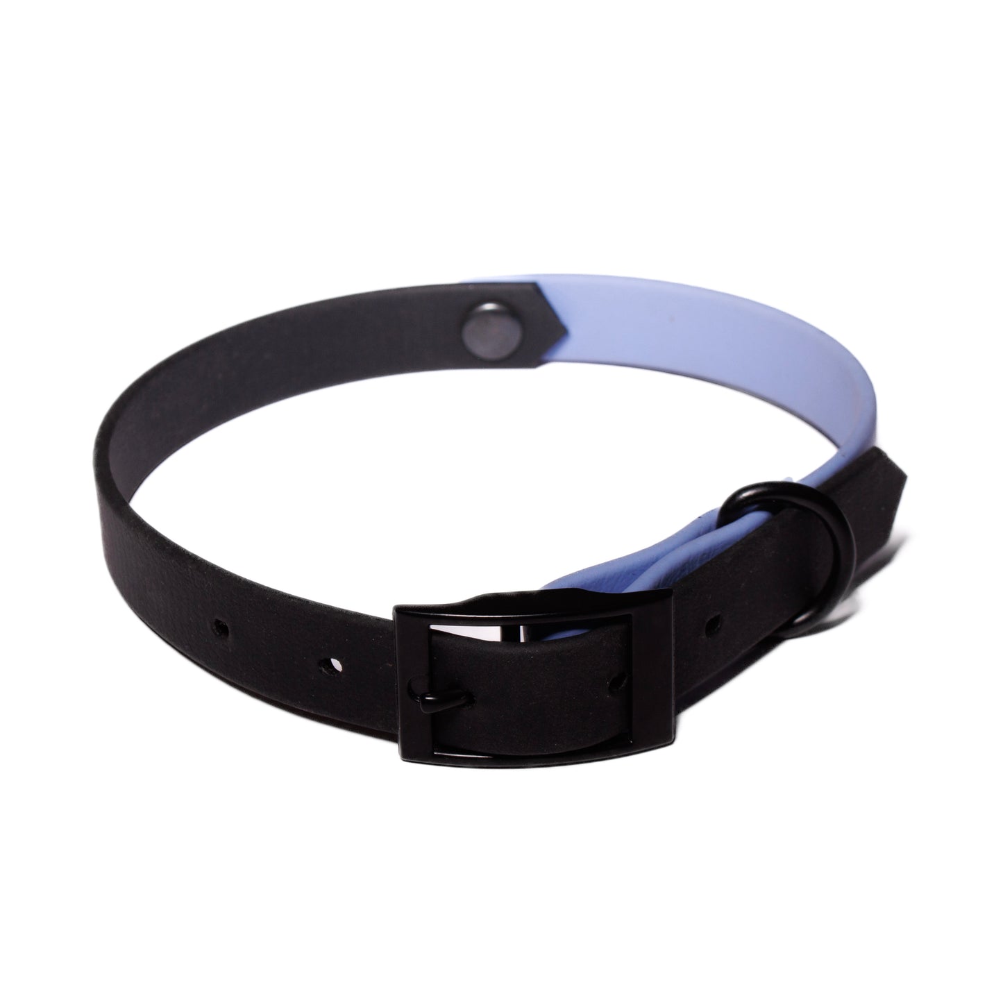 Black & Periwinkle | Waterproof Biothane Dog Collar – Handmade in the UK