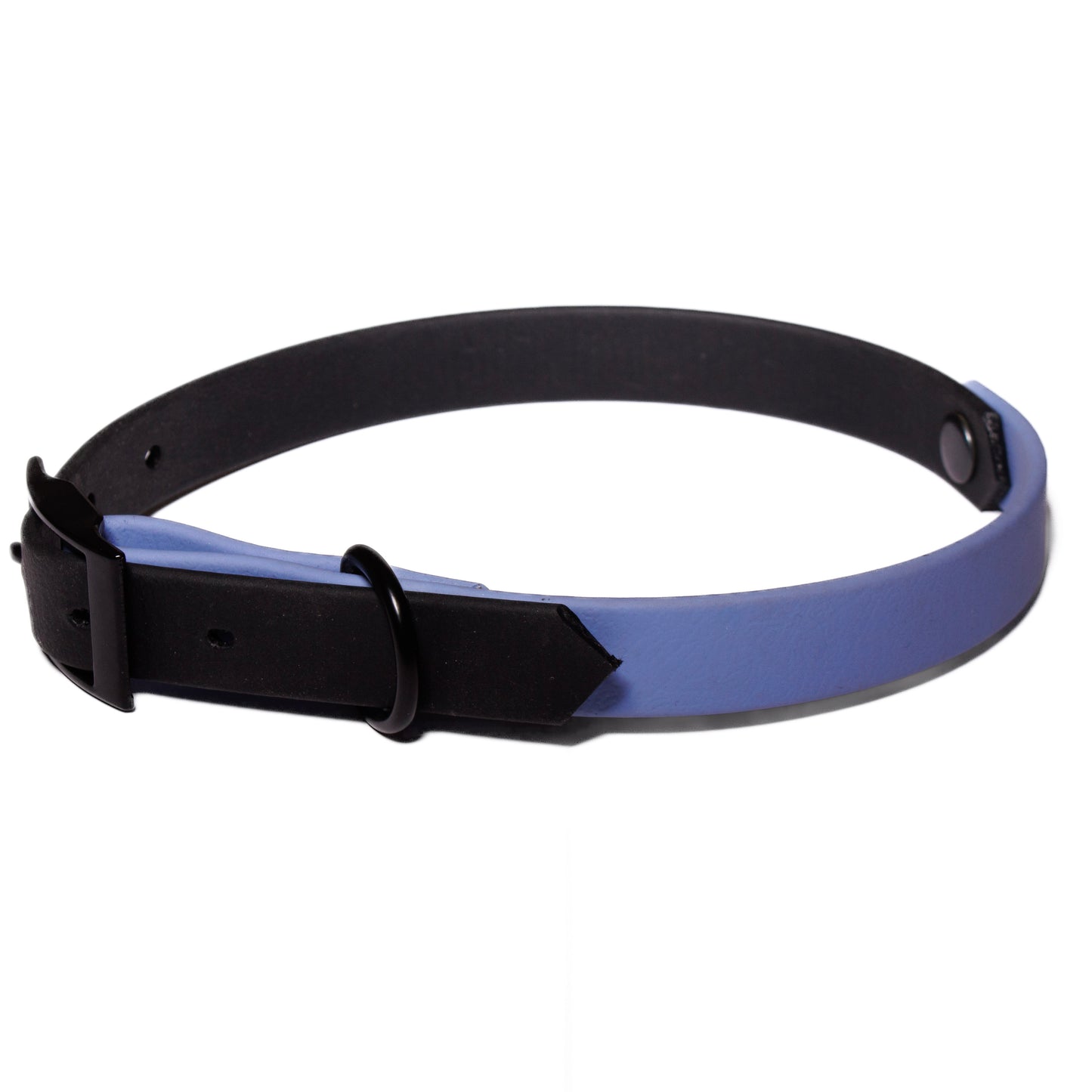 Black & Periwinkle | Waterproof Biothane Dog Collar – Handmade in the UK