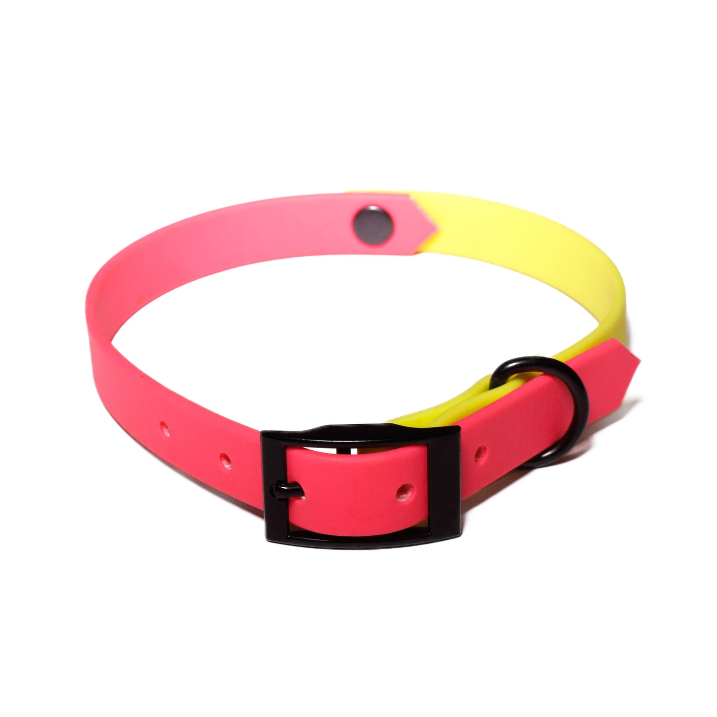Neon Pink & Neon Yellow | Waterproof Biothane Dog Collar – Handmade in the UK
