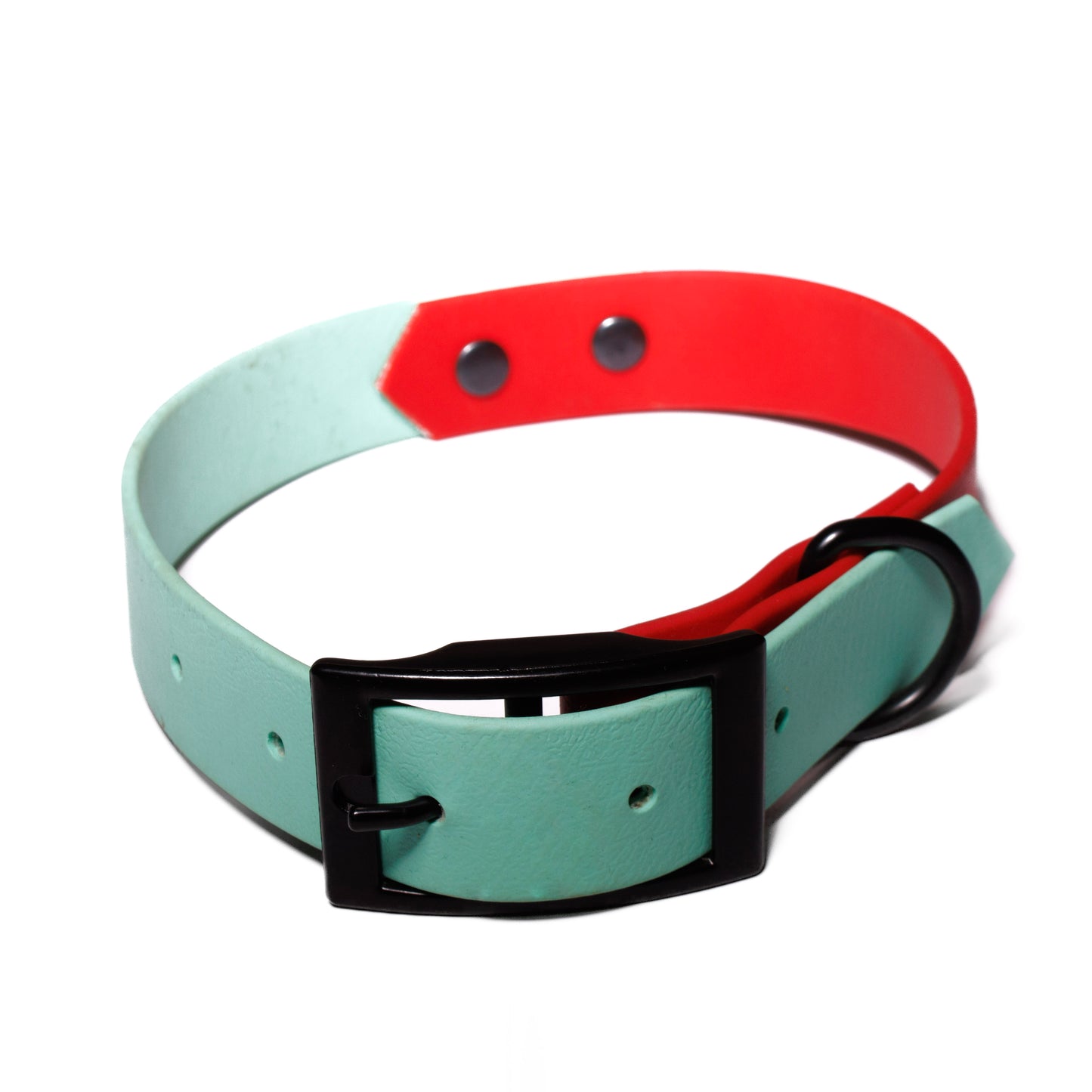 Teal & Red  | Waterproof Biothane Dog Collar – Handmade in the UK